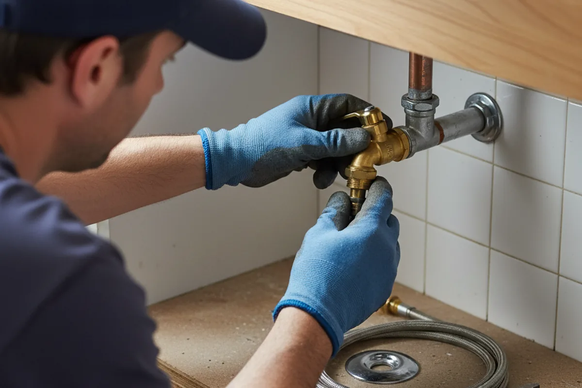 Shutoff valve and fitting work during Emergency Plumbing in Alexander City
